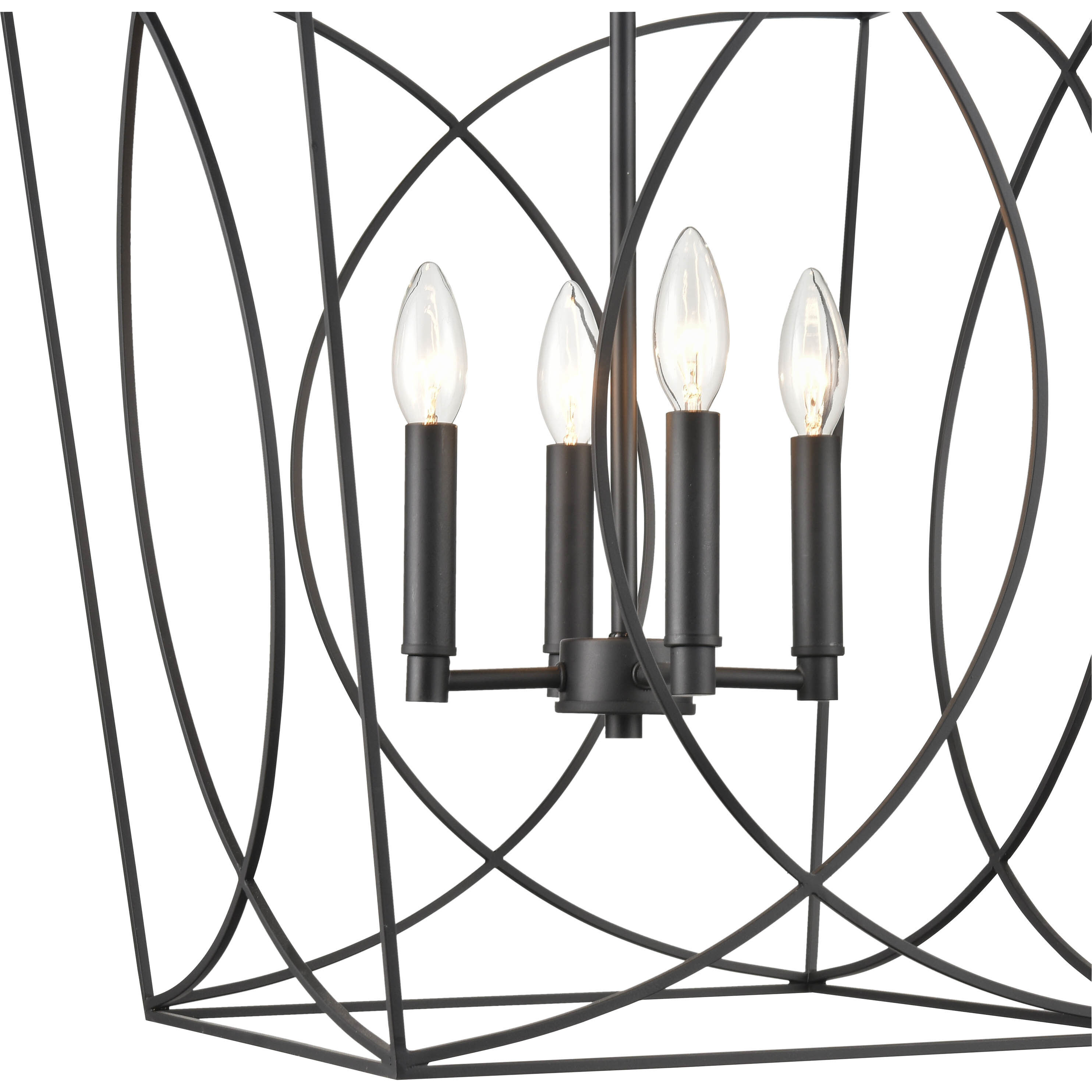 Tracy 4 Light 18 inch Matte Black Pendant Ceiling Light